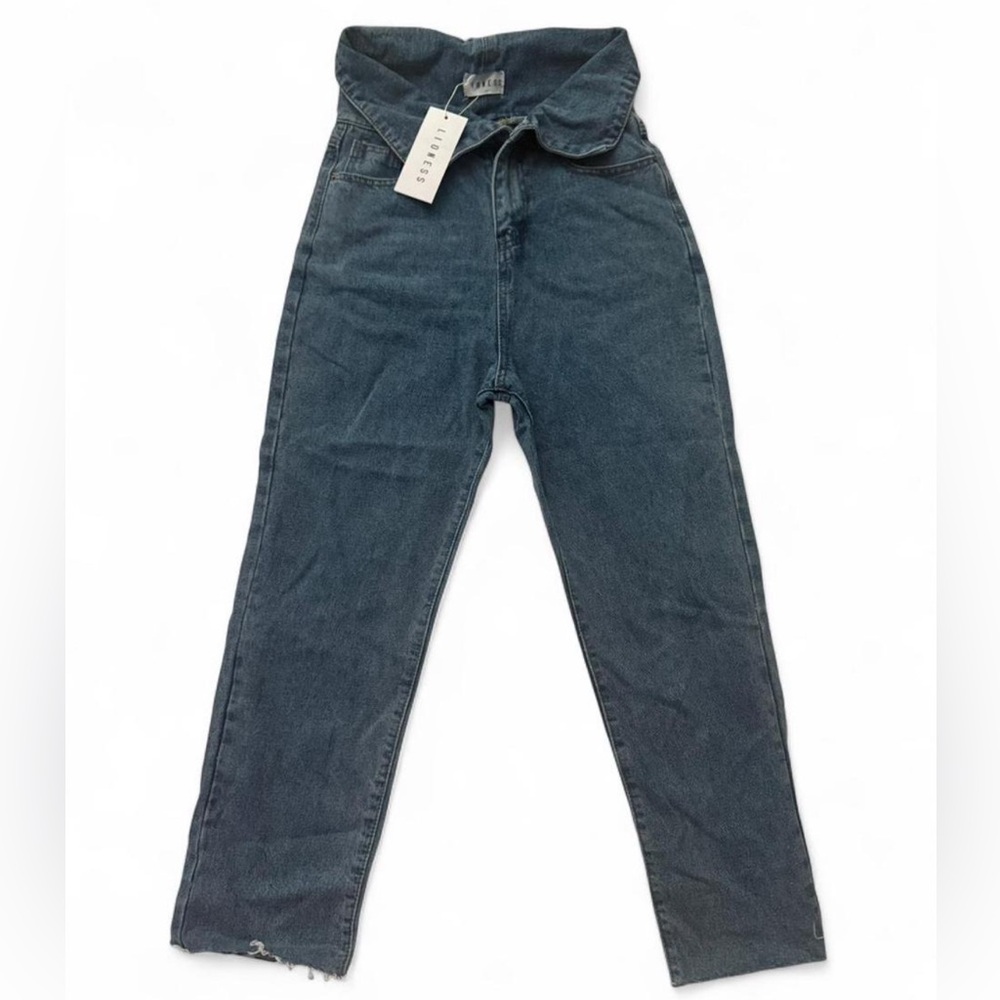 NWT Lioness High Waisted Denim Jeans | Blue | Size Small | Straight Leg |